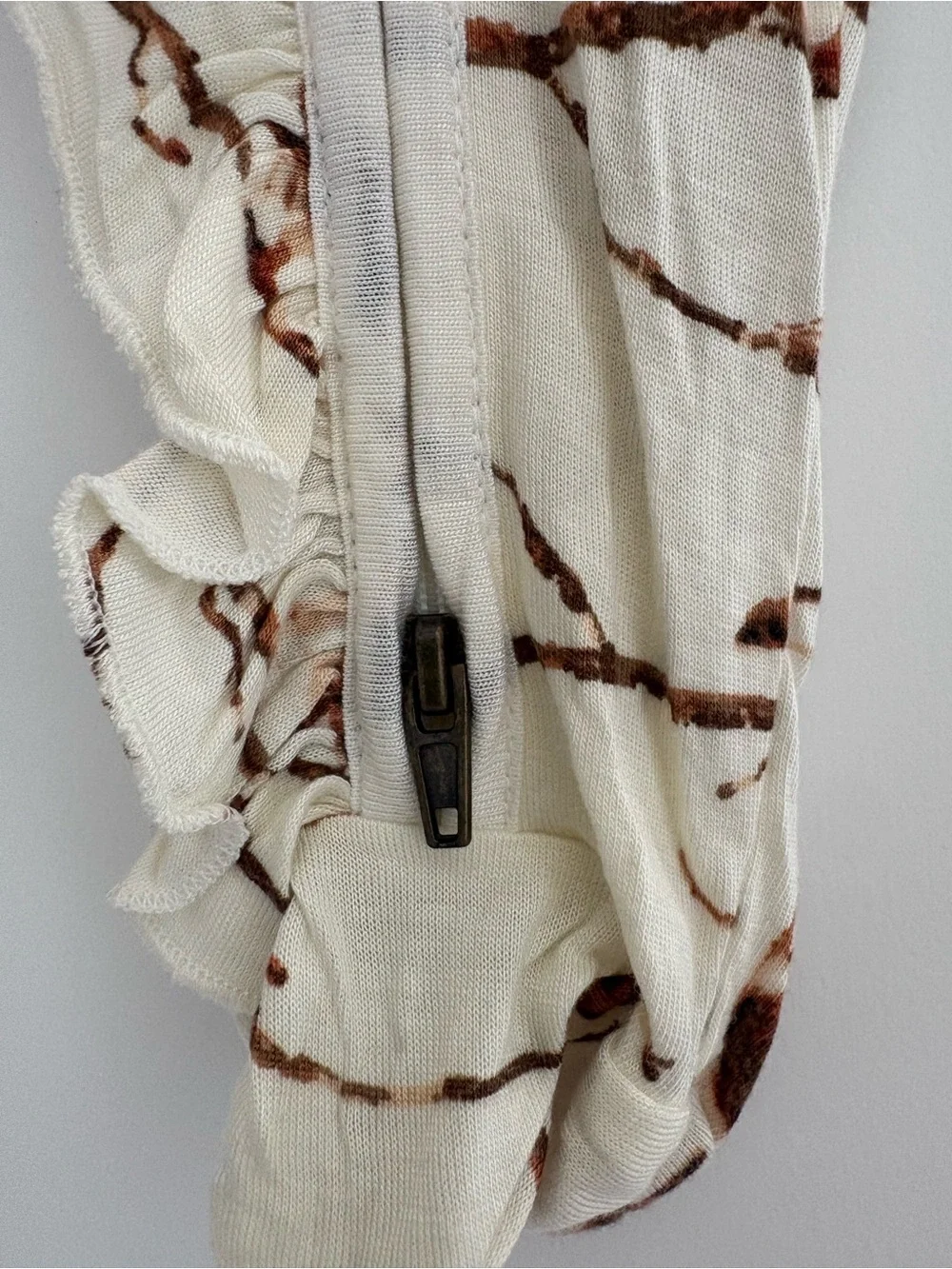 Milkbarn Cream Footed One-Piece with Brown Owl Print